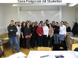 Abteilung fr Germanistik, Studenten mit Sasa Podgorsek